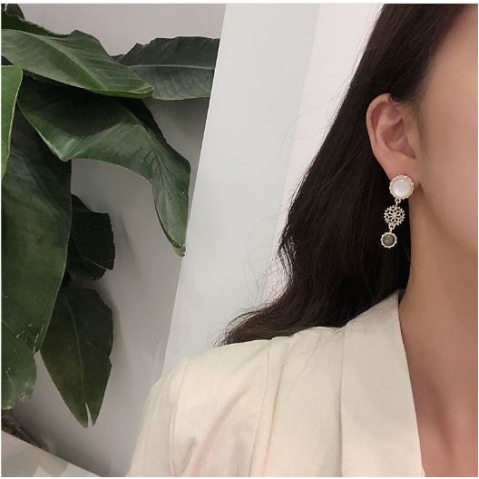 Anting korea murah  anti  karat  S925 Baroque Temperament 