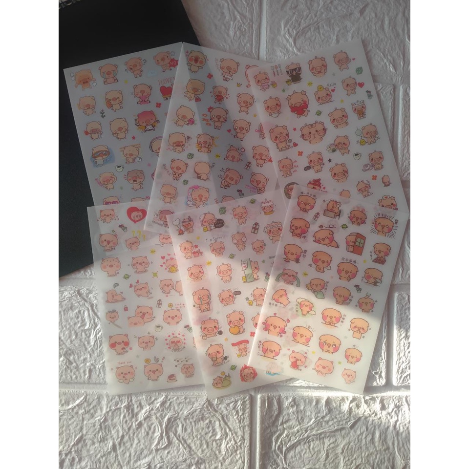 

[Canaya] Sticker Sheet Cute Mini Piglet Series || Sticker PET kisscut || bujo || Deco || Aesthetic || Journal || Dekorasi