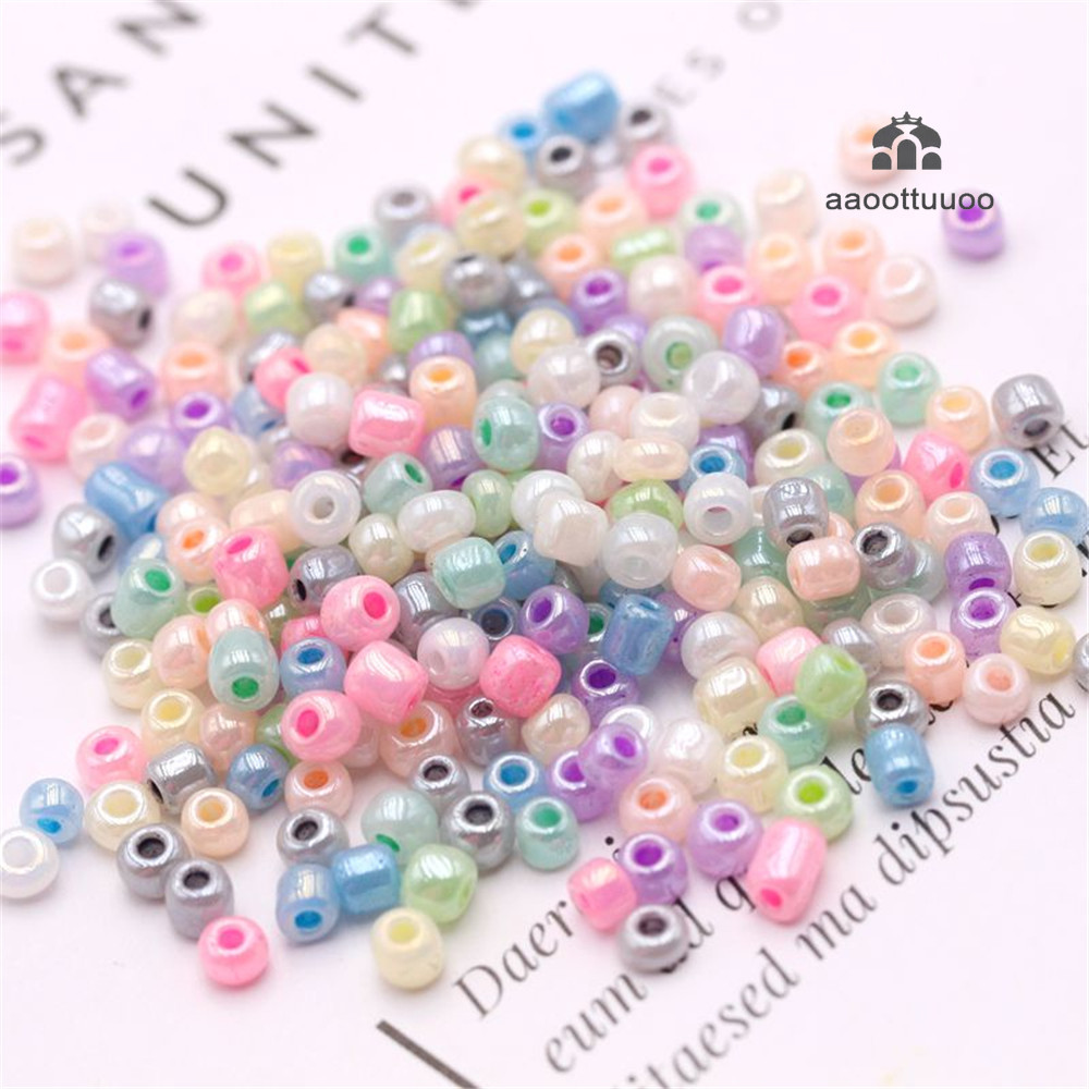 【TERSEDIA &amp; COD】500 / 1000pcs Manik-Manik Warna Permen Ukuran 2mm 3mm Untuk Membuat Perhiasan