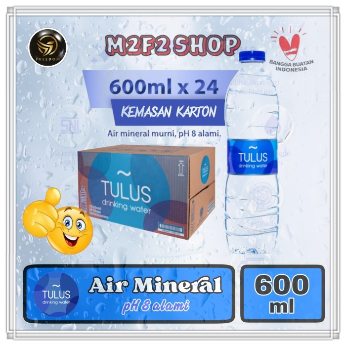 

Air Mineral TULUS pH8 Botol Plastik Pet - 600 ml (Kemasan Karton)