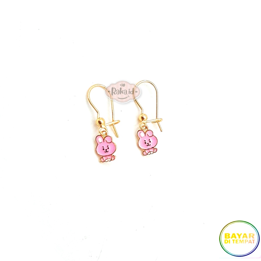 Anting Clip / Klip Motif Cooky BT21 BTS Perhiasan Aksesoris Wanita 1121