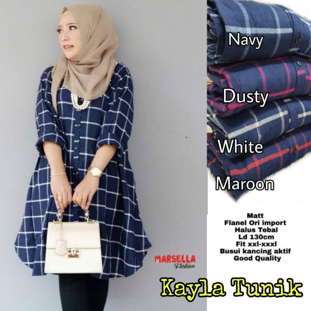 READY ATASAN NEW KAYLA TUNIK BY MARSELA REAL PICT SOLO GROSIR