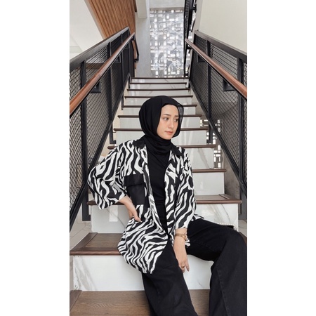 READY STOCK! ZEBRA SHIRT by boonaa | shirt zebra | kemeja zebra | atasan kemeja zebra murah | kemeja wanita