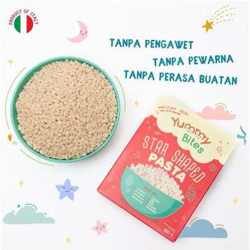 Yummy Bites Star Shaped Pasta 250 gr MPASI usia 7 m+