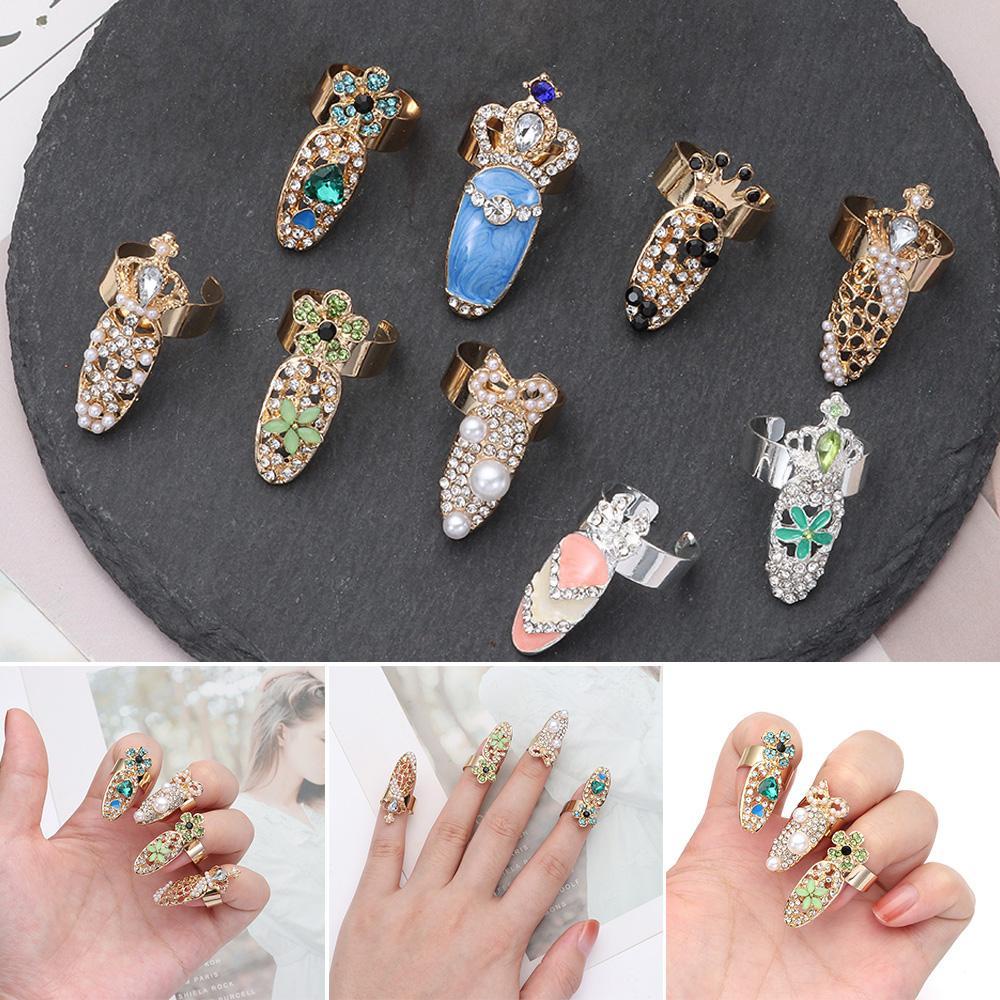 R-flower Nailnails Ring Statement Untuk Hadiah Perhiasan Wanita Crown Flower