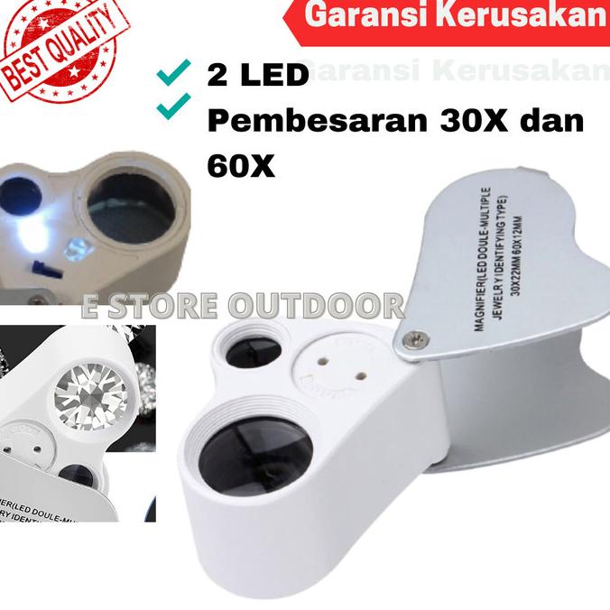 

Cuci Gudang Awal Tahun Kaca Pembesar Geologi LED 30x 60x - Perhiasan Batuan - Lup Lensa Lampu Cuci