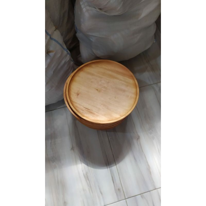 Piring Kayu /Piring Saji /Nampan Kayu Bulat D30 cm