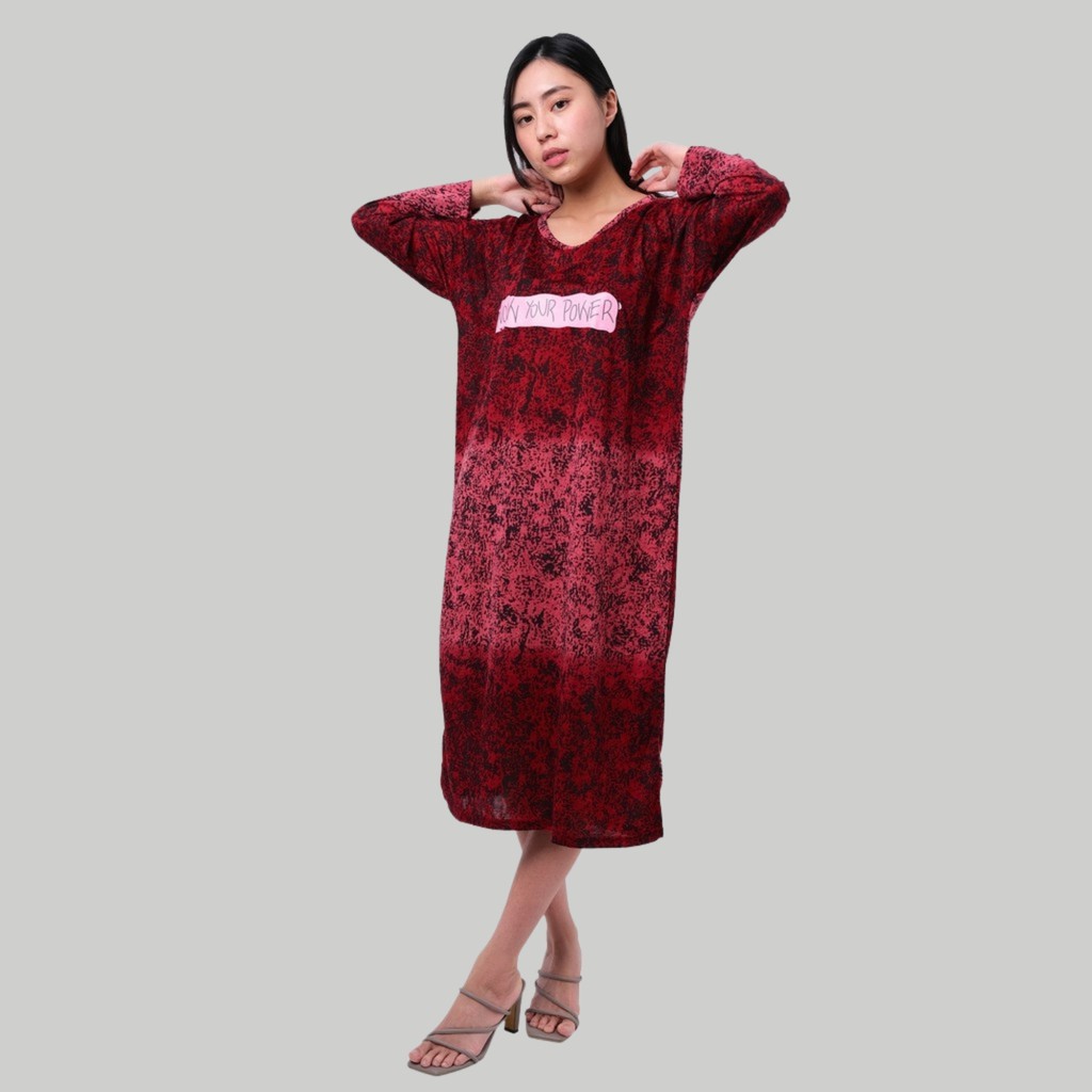 Monellina PRETTY Daster Oversize Wanita Lengan Panjang Tie Dye