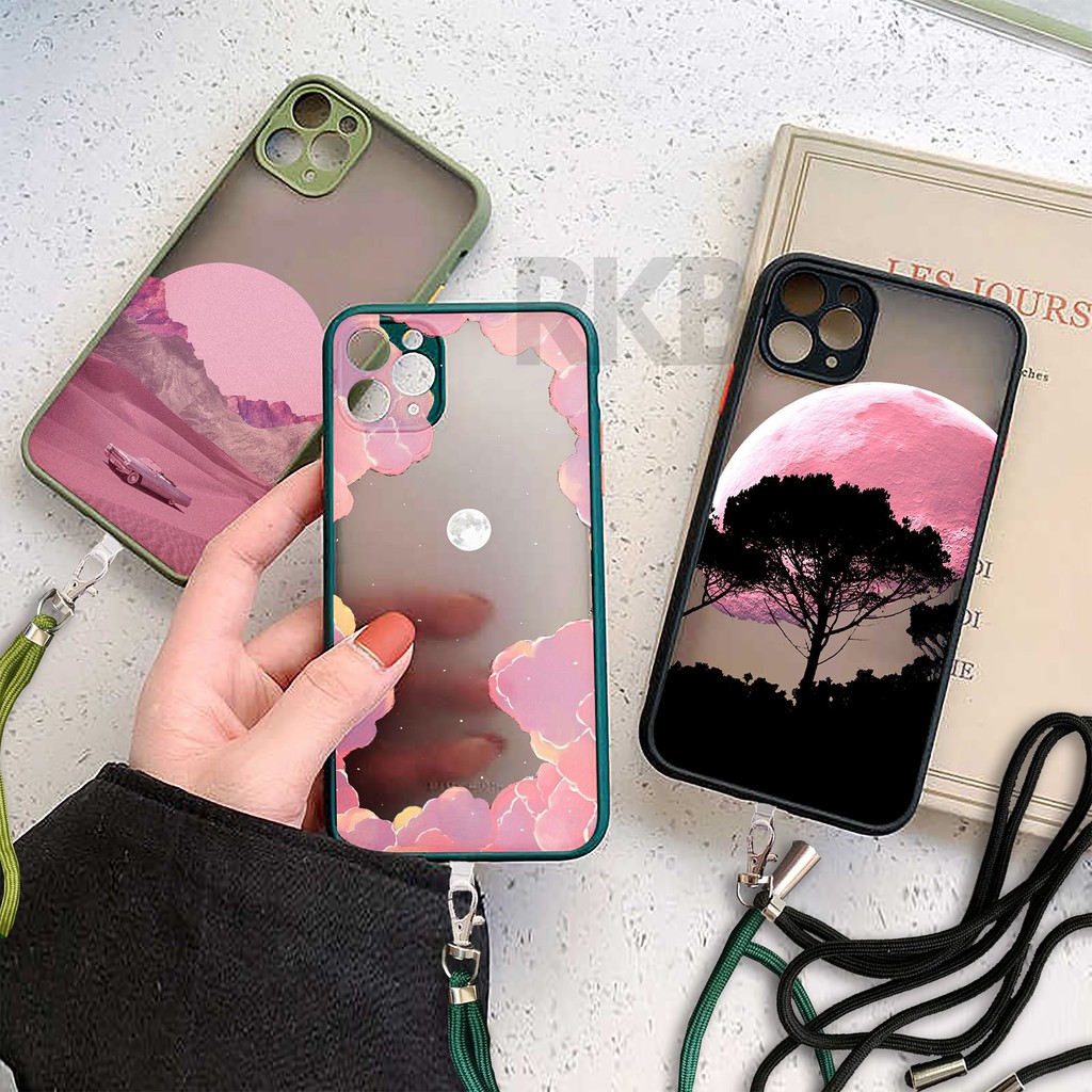 CASE MY CHOICE BLACK DOVE TALI LANYARD PINK PLANET CASE CASE REALME C25 C21 C12 C21Y C2 REALME 7 REA