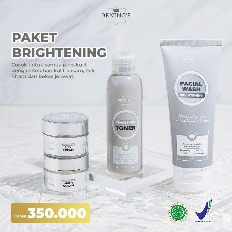 BENING SKINCARE DOCTOR OKY PRATAMA PAKET BRIGHTENING EXCLUSIVE ACNE DENGAN HOME PEELING JELLY BOOSTER MENCERAHKAN BERJERAWAT FLEK HITAM