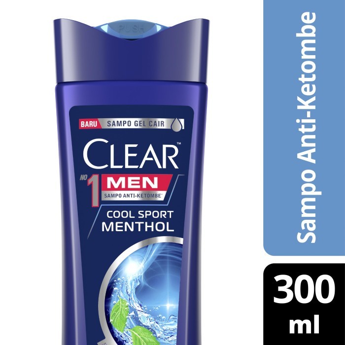 Clear Men Shampoo Cool Sport Menthol 300ml /  Sampo Clear men 300 ml