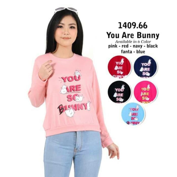 Most Wanted Baju  Kaos  Lengan  Panjang  Wanita  Kekinian Kaos  