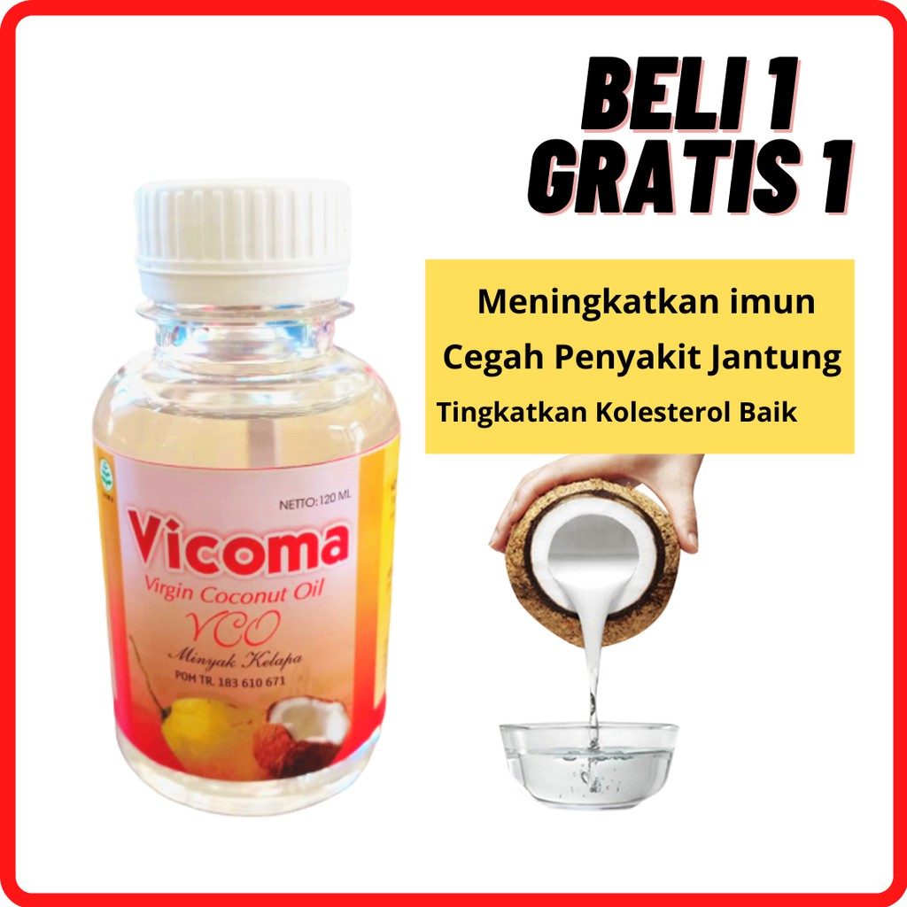 

Minyak Kelapa Organik Murni Tanpa Campuran Tingkatkan Imun VCO 120ml