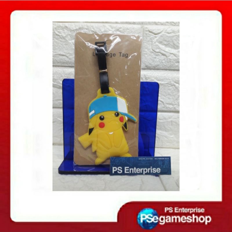 Luggage Tag Pokemon Topi Biru