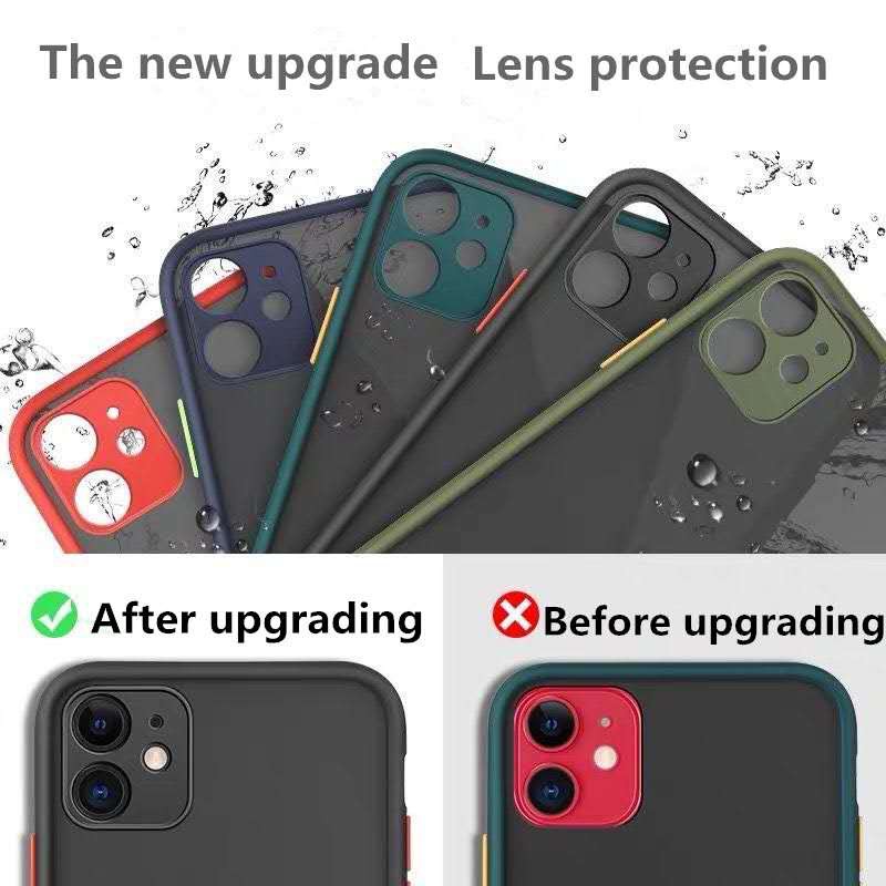 Casing Silikon Iphone 12 12pro 12promax 12mini X Xs Max Xr 6 6s 7 8 + 11 Pro Max Shockproof Warna Matte Transparan