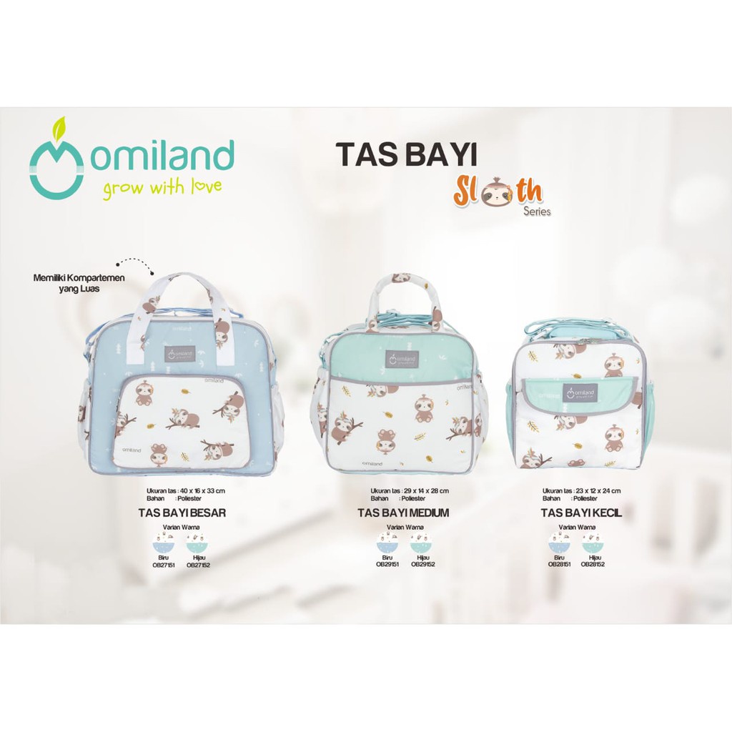 Omiland Tas Bayi Medium Sloth  Series OB2915