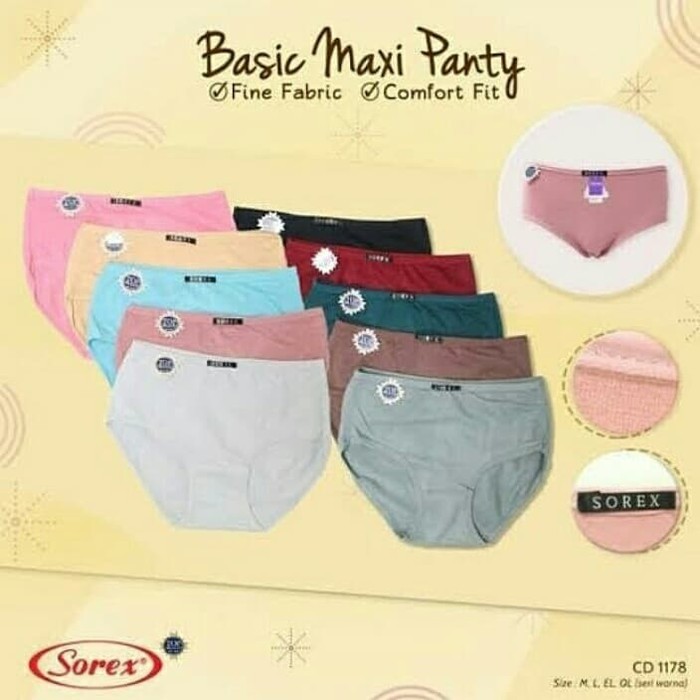 Rc Cd celana dalam SOREX tipe 1178 bahan katun nyaman dipakai