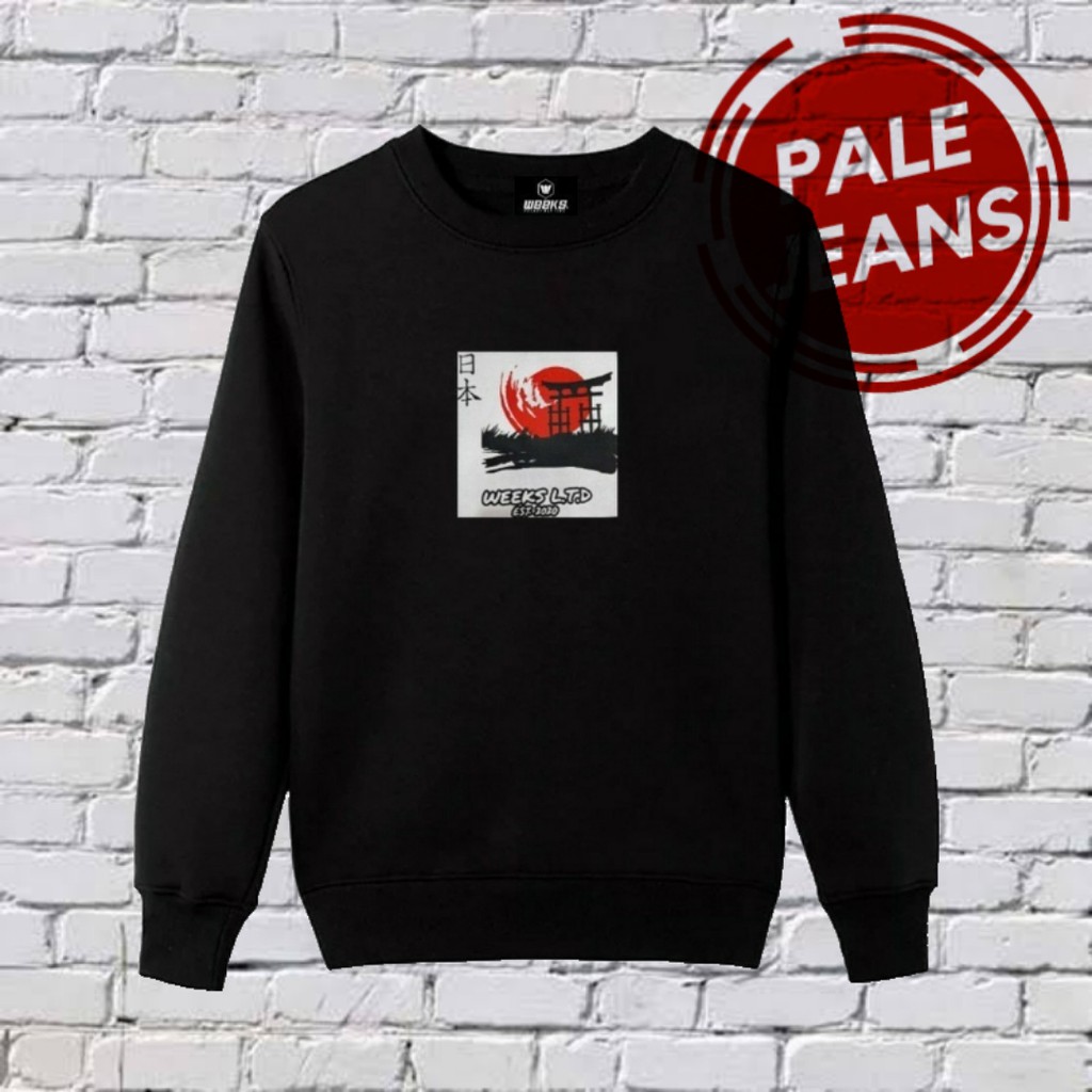 PALE JEANS Sweatshirt JAPAN EDITION / CREWNECK JPN / Sweater Oblong Jepang Original Distro Pria.-JPN6