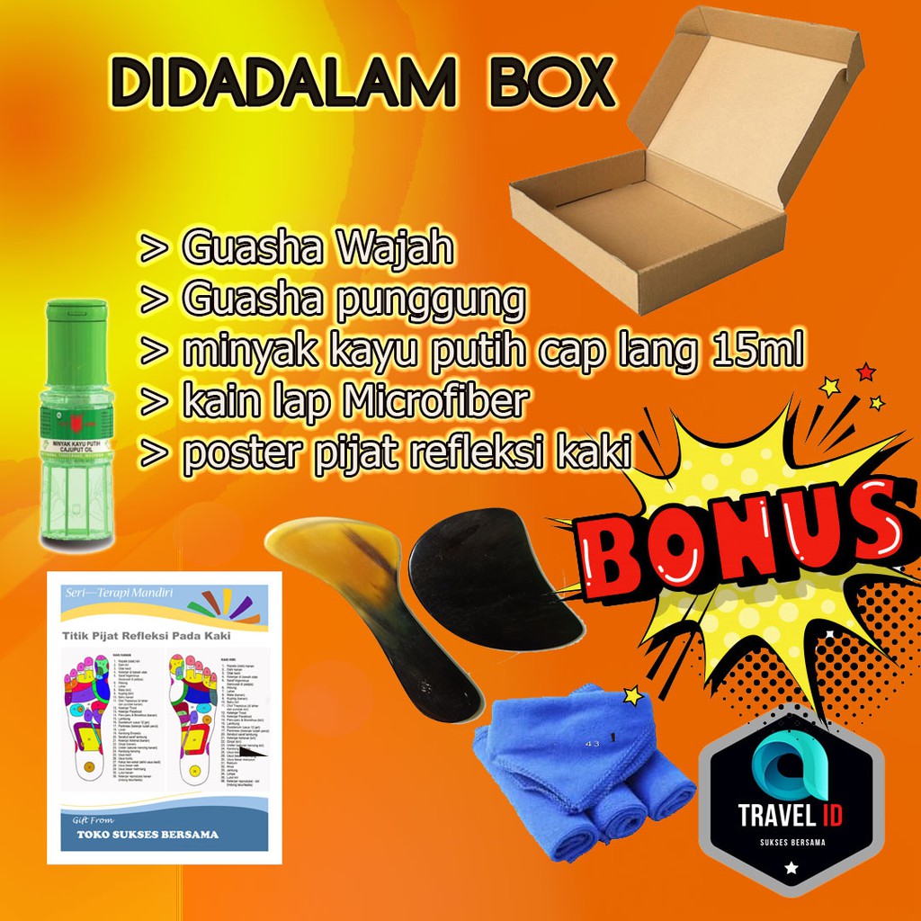 PAKET GUASHA WAJAH DAN PUNGGUNG - KERIK /KEROK TRADISIONAL / TERAPI GUASHA