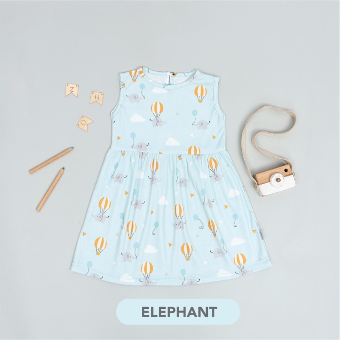 Mooi Dress Anak Perempuan Printed Sleeveless Dress (ELEPHANT) - 1 YEAR
