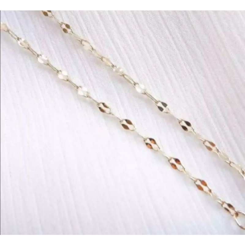 Kalung pecahkopi rosegold fashion wanita titanium original anti luntur dan karat
