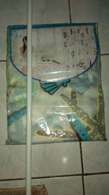 Set Tirai Kamar Mandi ( Tiang, Tirai Dan Ringnya)