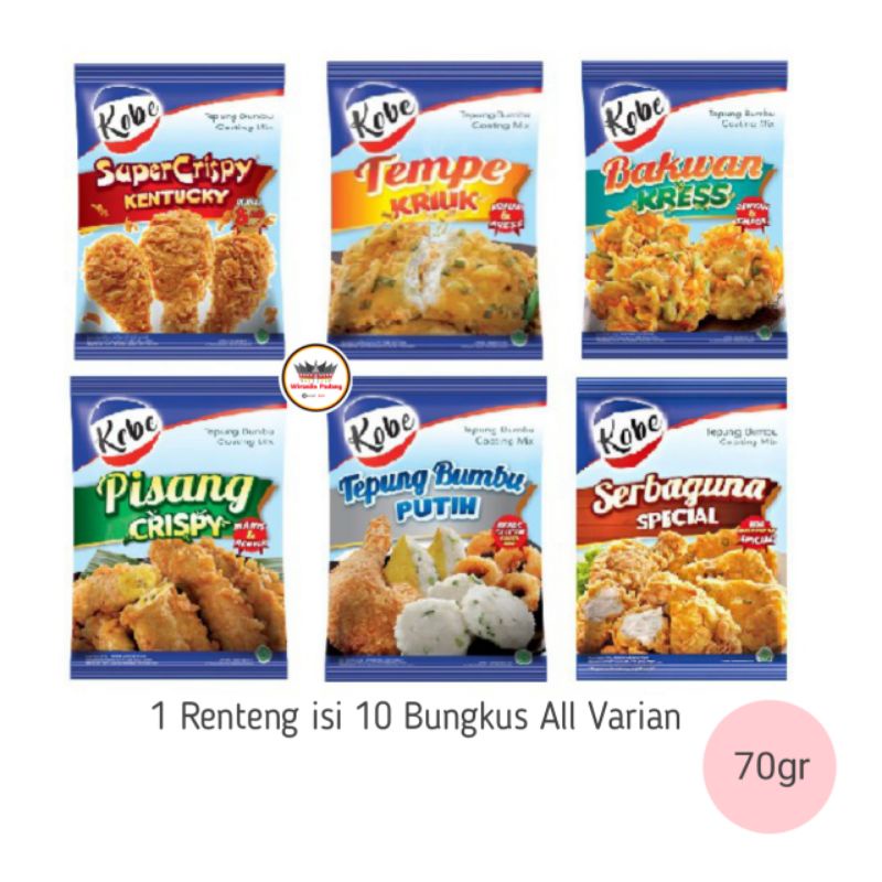 

Kobe Tepung Bumbu All Varian 1 Renteng isi 10 Sachet x 70gr