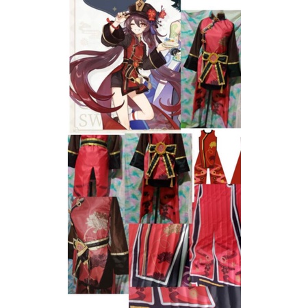 Cosplay HUTAO Genshin Impact Game Sweet Paradise Dress Kostum Costume Cosplay