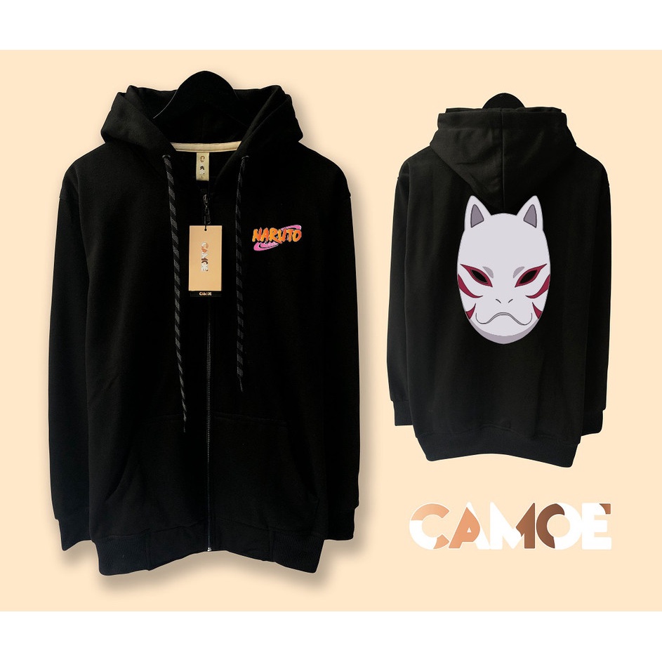 Jaket Hoodie Zipper Anime Naruto Anbu Mask
