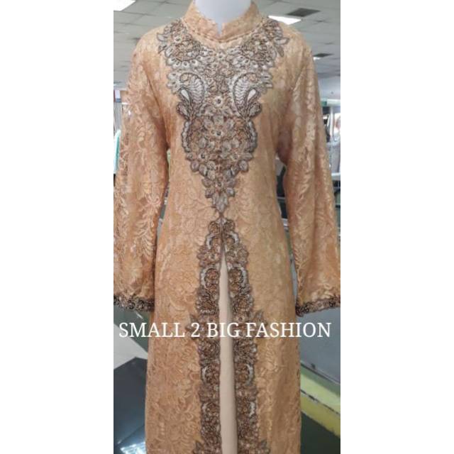 Gamis full brokat / gamis lebaran premium / gamis pesta / longdress muslim / baju muslim pesta