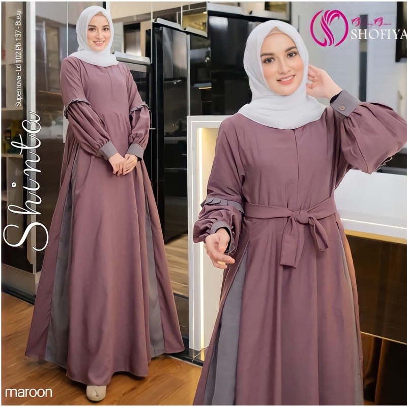 (COD) Shinta Dress/ Gamis moscrape / Gamis Terbaru Termurah/ Gamis Muslimah / Gamis Shofiyah-4