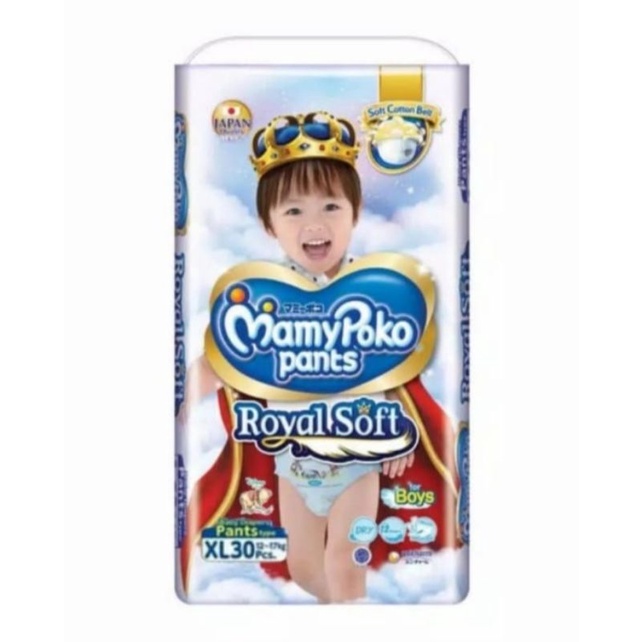 Mamypoko Pants Royal Soft Boys XL 30 Pampers Mamypoko Celana