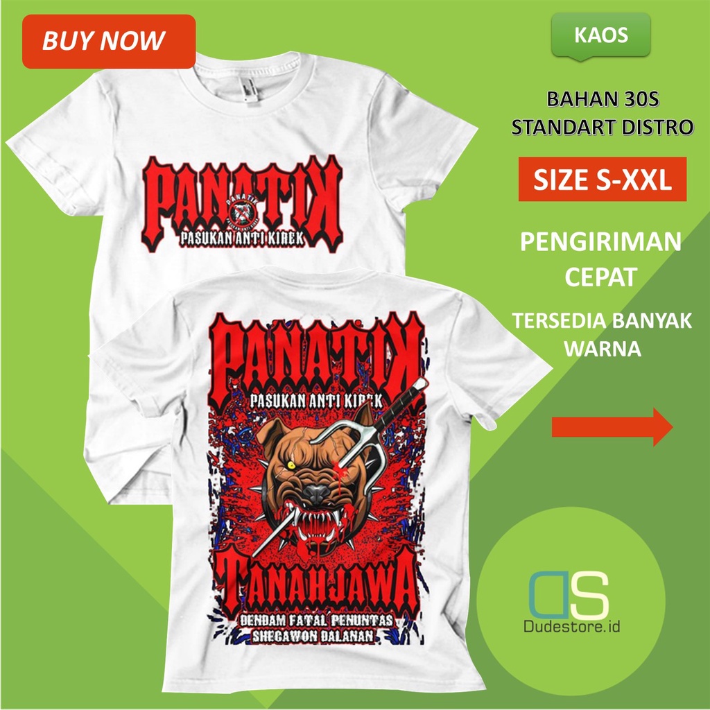 KAOS PANATIK TANAH JAWA KAOS PRIA DISTRO KAOS PRIA KEREN BAJU ATASAN PRIA BAHAN COTTON COMBED PREMIU