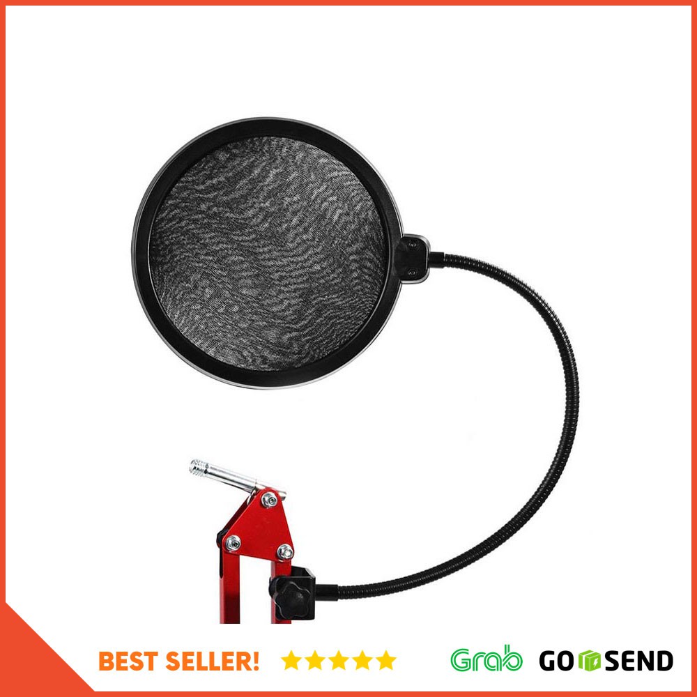 Pop Filter Layer Ganda Mikrofon BOP - MPF-6 - Black