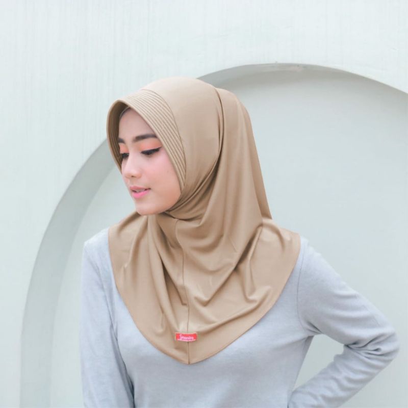 [Sh ]sproty hijab hijab sport jilbab sport olahraga instan pet terlaris bergo hamidah hijab instan size M