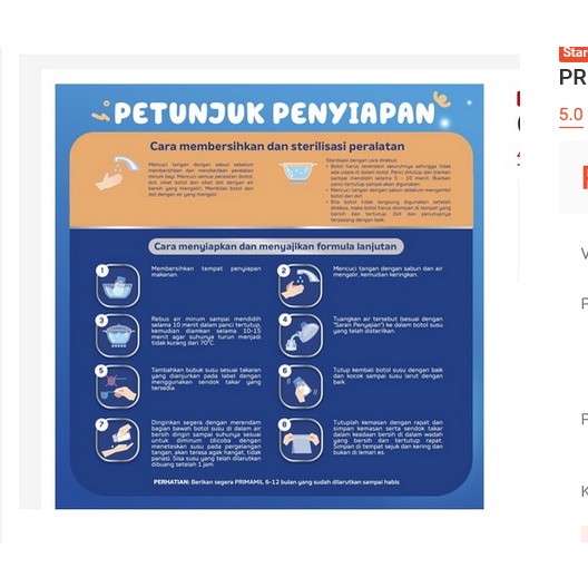 Frisian Baby Tahap 1 Usia 0-6 Bulan  Tahap 2 Usia 6-12 Bulan 750 Gr PRIMAMIL