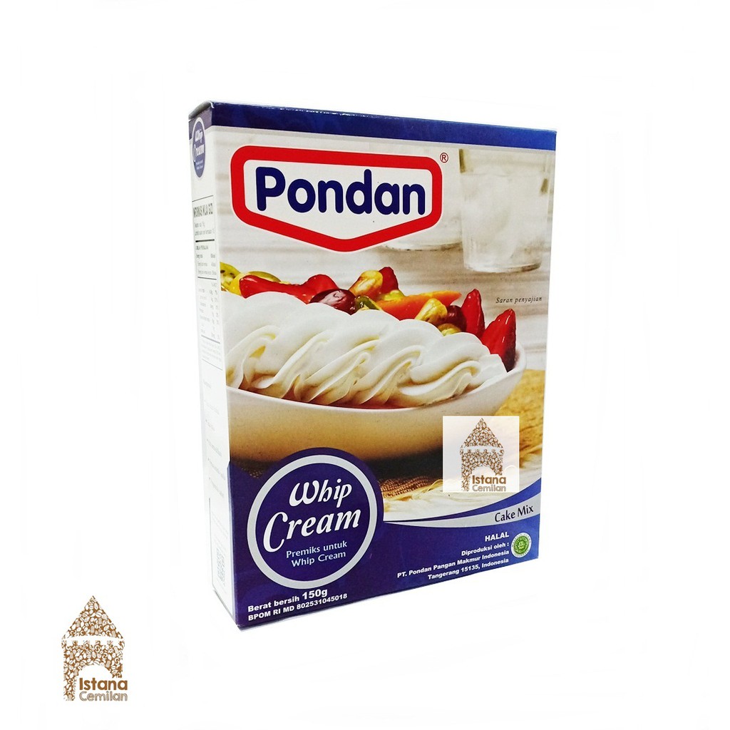 PONDAN Whip Cream . Premiks Bubuk Instan Krim Kue 150 GRam