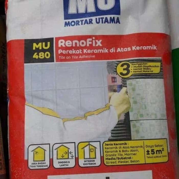 mu 480 mu480 semen mortar perekat keramik di atas keramik 25kg