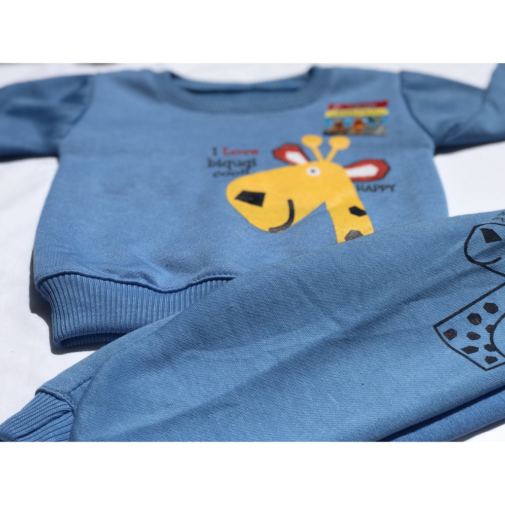 [ST.SWBY] Setelan Sweter Bayi Motif Jerapah Umur 4 - 18 Bulan