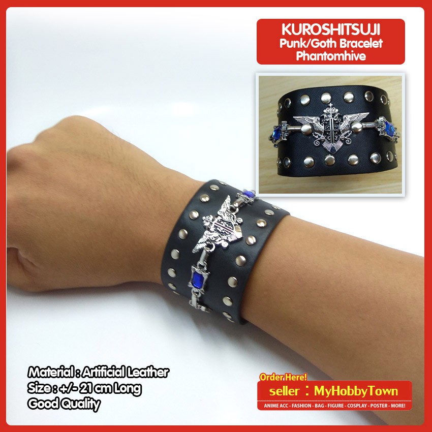 Gelang Anime Punk Gothic Kuroshitsuji Black Butler : Phantomhive