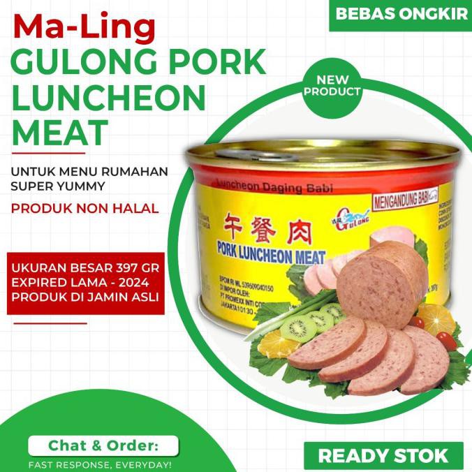 

Hot Item Maling Gulong Pork Luncheon Meat 397Gram/Ham Babi/Babi Kaleng