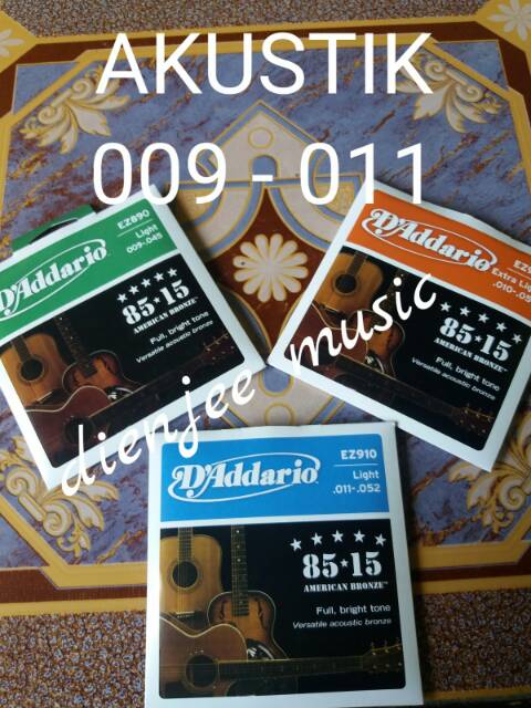 Senar gitar Akustik / elektrik D addario