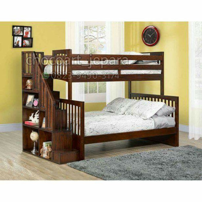 Dipan tingkat / dipan anak Dipan Tingkat 2 Kasur , Harga Murah Mebel Jati Jepara