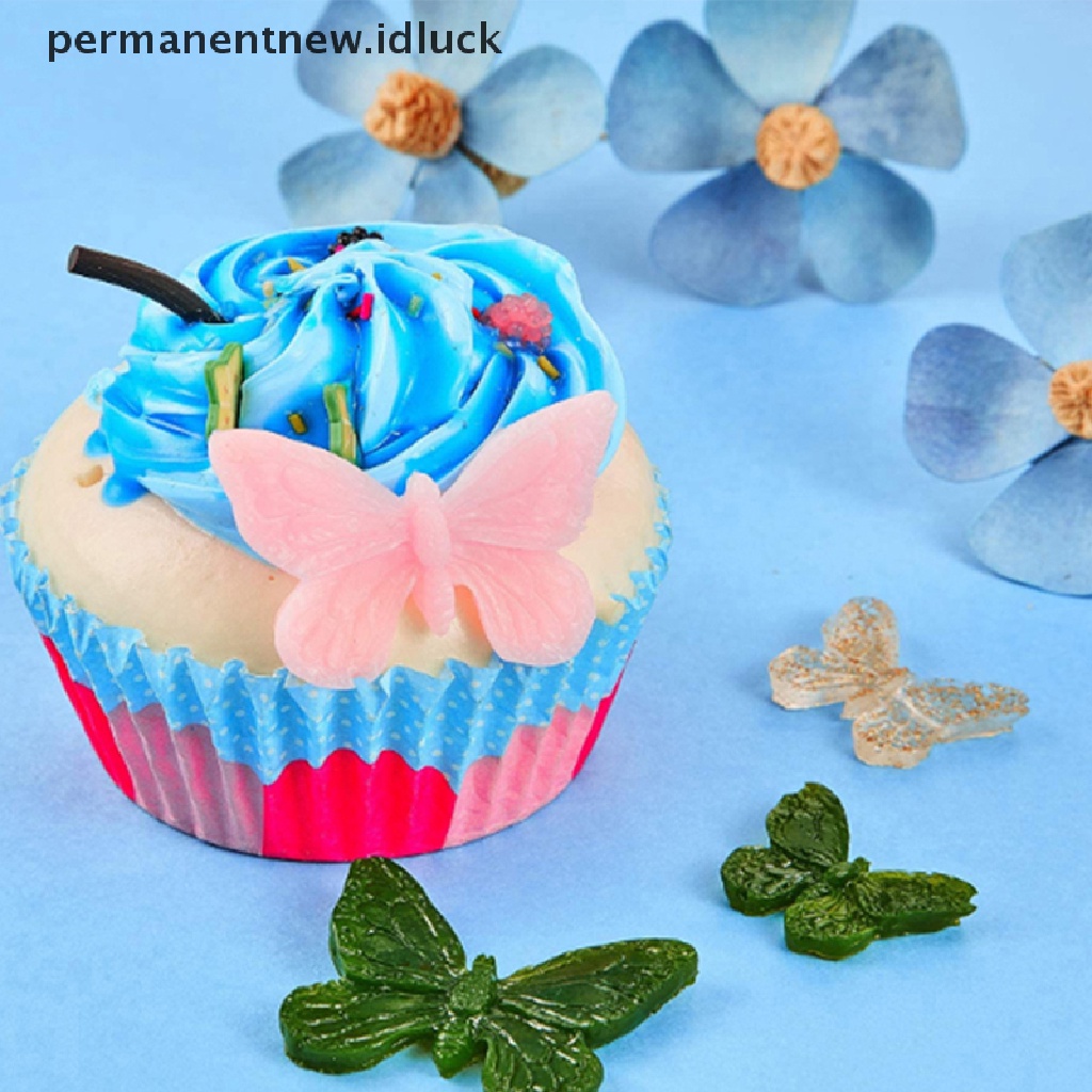 Cetakan Kue Bentuk Kupu-Kupu 3D Bahan Silikon Untuk Dekorasi