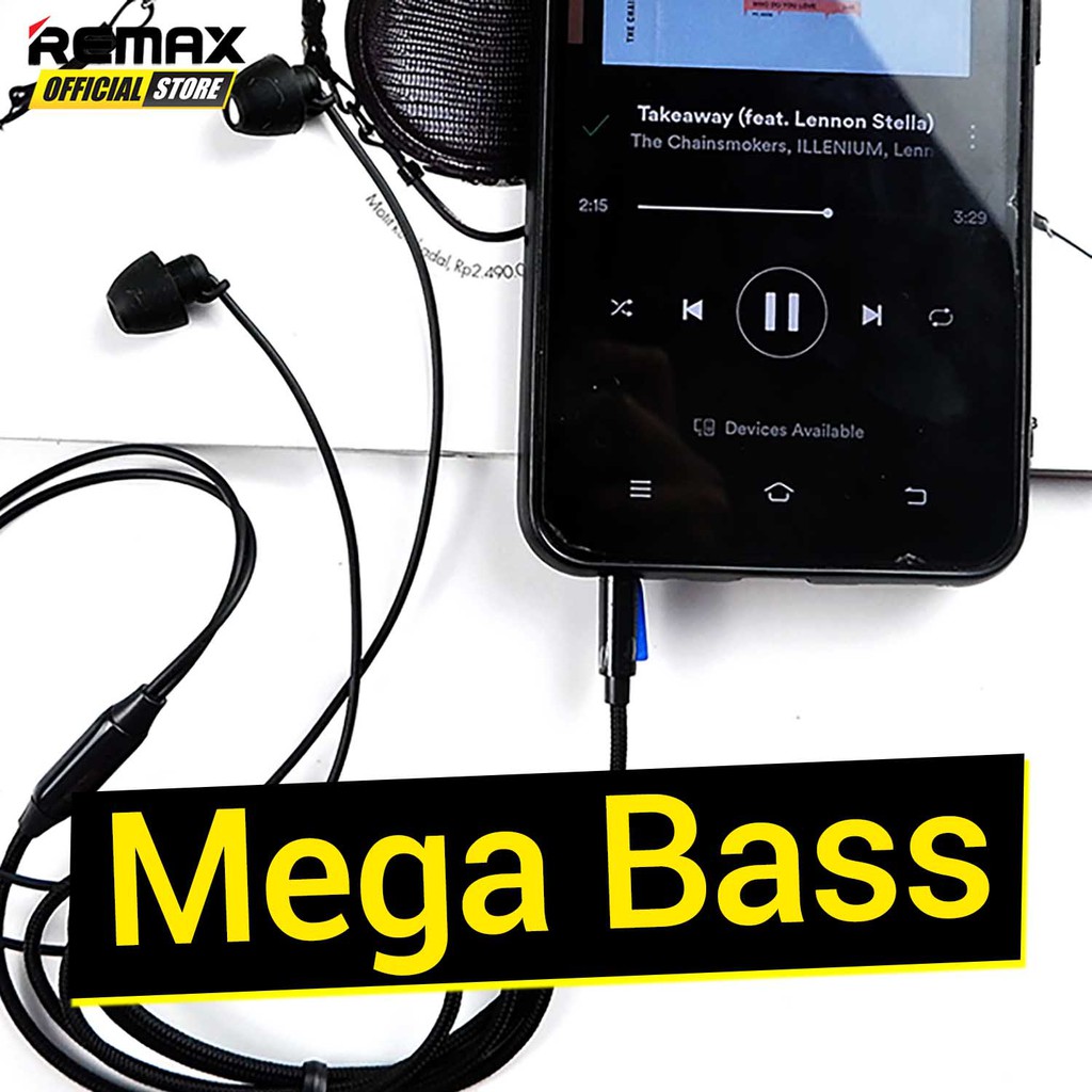 Remax RM-208 Wired Sleep Earphone Garansi Resmi / Earphone Murah / Earphone Terbaik / Earphone Remax