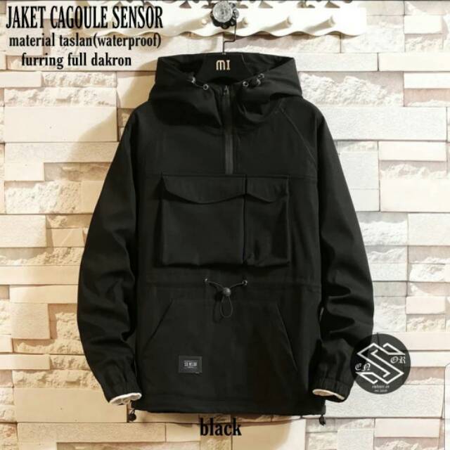 PREMIUM Jaket Cagoule Original SENSOR Polos Simple Waterproof