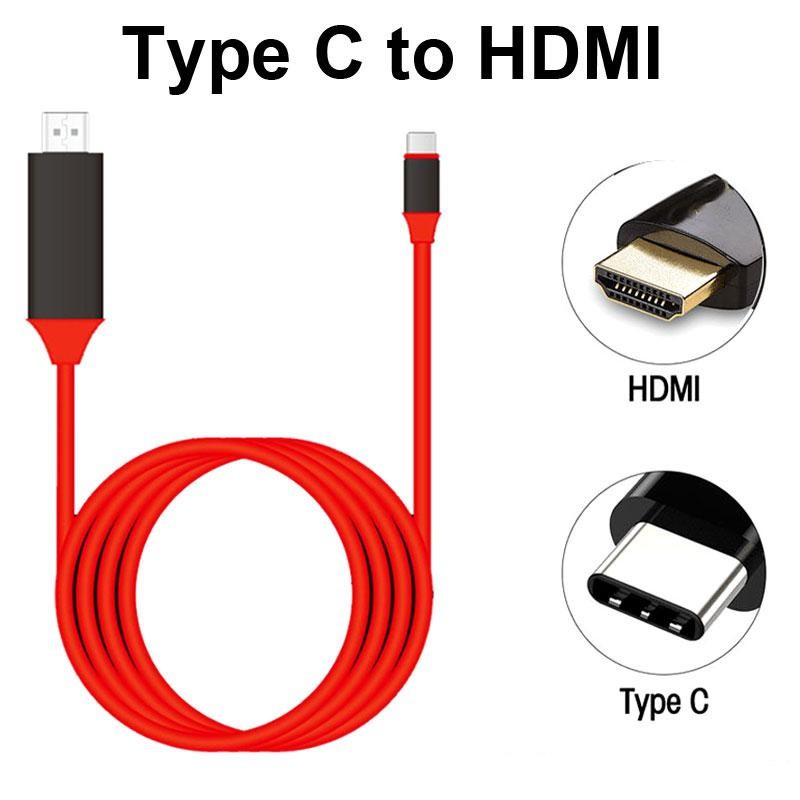 Kabel Hdmi To Type C Cable Hdtv Adapter Converter 2m Shopee