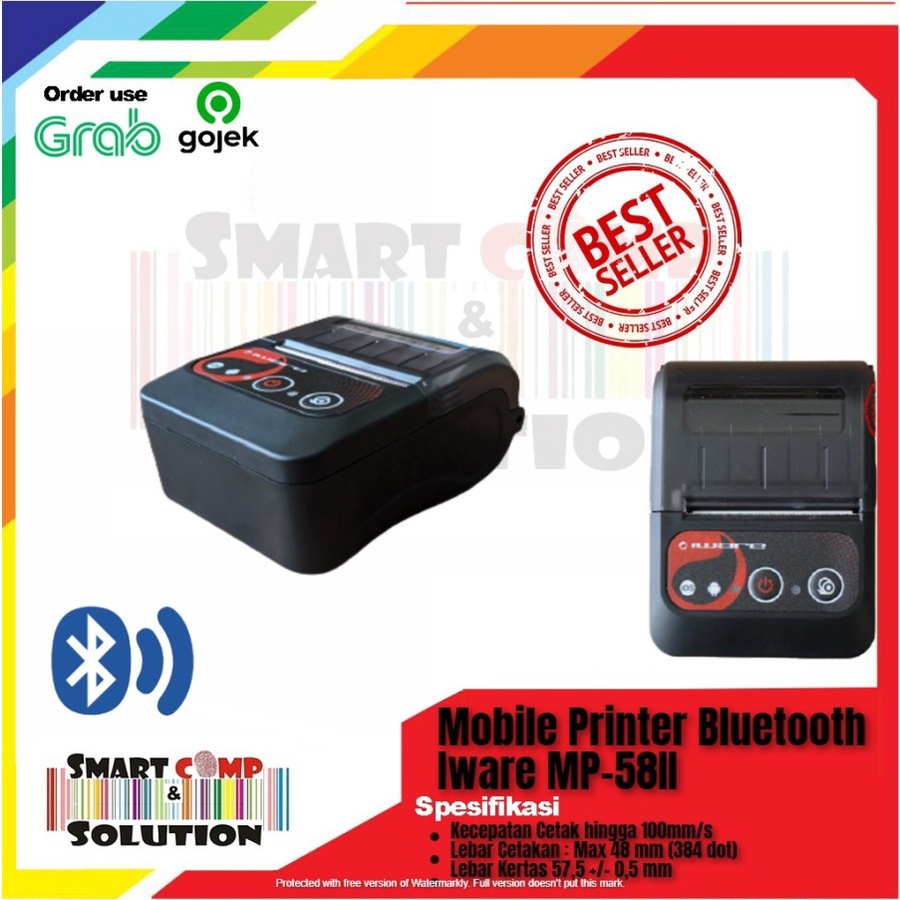 PRINTER BLUETOOTH ANDROID IWARE MP-58II MP58II RPP02N SUPPORT MOKA POS