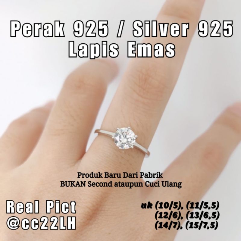 Cincin Perak Asli Cincin Perak Wanita Cincin Silver 925 Cincin Wanita Cincin Cewek Cincin perak 925