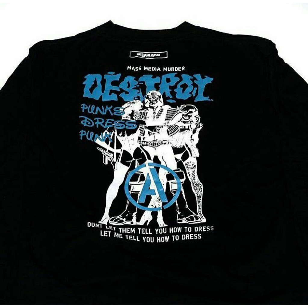 TSHIRT LONGSLEEVE MASS MEDIA MURDER - PUNK DRESS PUNK BLACK